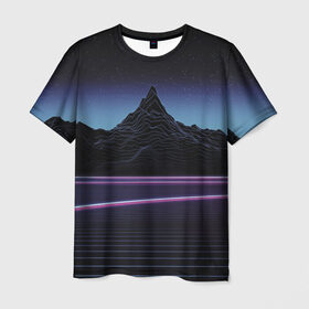Мужская футболка 3D с принтом Retro Wave в Санкт-Петербурге, 100% полиэфир | прямой крой, круглый вырез горловины, длина до линии бедер | hipster | neon | retro wave | vaporwave | геометрия | космос | неон | хипстер