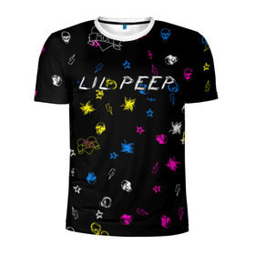 Мужская футболка 3D спортивная с принтом Lil Peep (Legend) в Санкт-Петербурге, 100% полиэстер с улучшенными характеристиками | приталенный силуэт, круглая горловина, широкие плечи, сужается к линии бедра | gustav hr | legend | life | life is beautiful | lil | lil peep | love | pank | peep | rap | rock | sad | грусть | густав элайджа ар | легенда | лил | лил пип | панк | пип | реп | рок | череп | штрихи