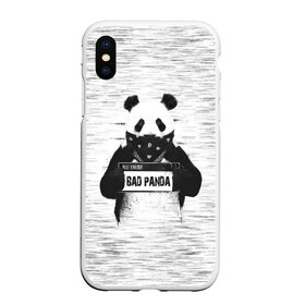 Чехол для iPhone XS Max матовый с принтом BAD PANDA в Санкт-Петербурге, Силикон | Область печати: задняя сторона чехла, без боковых панелей | bad | bear | panda | медведь | панда