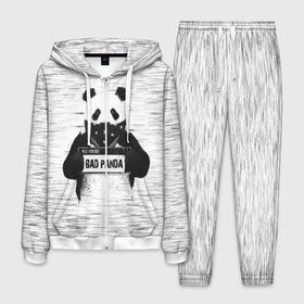 Мужской костюм 3D с принтом BAD PANDA в Санкт-Петербурге, 100% полиэстер | Манжеты и пояс оформлены тканевой резинкой, двухслойный капюшон со шнурком для регулировки, карманы спереди | bad | bear | panda | медведь | панда