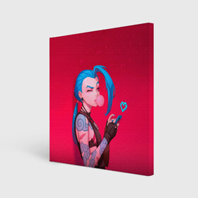 Холст квадратный с принтом Jinx in love в Санкт-Петербурге, 100% ПВХ |  | game | heart | jinx | legends | legue | legueoflegends | lol | love | mobile | phone | безбашенная | джинкс | игра | легенд | лига | лигалегенд | лол | любовь | сердечко | сердце | стрелок | хулиганка