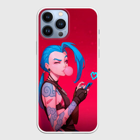 Чехол для iPhone 13 Pro Max с принтом Jinx in love в Санкт-Петербурге,  |  | game | heart | jinx | legends | legue | legueoflegends | lol | love | mobile | phone | безбашенная | джинкс | игра | легенд | лига | лигалегенд | лол | любовь | сердечко | сердце | стрелок | хулиганка