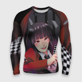 Мужской рашгард 3D с принтом kakegurui yumeko art в Санкт-Петербурге,  |  | anime | compulsive gambler | kakegurui | manga | аниме | безумный азарт | дзябами | карты | манга | покер | скучная девушка | юмэко джабами