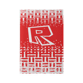 Обложка для паспорта матовая кожа с принтом Roblox в Санкт-Петербурге, натуральная матовая кожа | размер 19,3 х 13,7 см; прозрачные пластиковые крепления | Тематика изображения на принте: dynablocks | roblox | robux | белый | блоки | вселенная | герои | красный | кубики | роблокс | симулятор