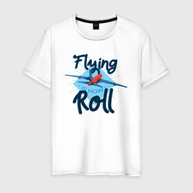 Мужская футболка хлопок с принтом Полет в Санкт-Петербурге, 100% хлопок | прямой крой, круглый вырез горловины, длина до линии бедер, слегка спущенное плечо. | fly | plane | летать | пилот | самолет