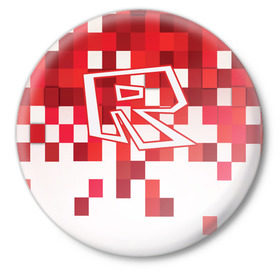 Значок с принтом Roblox в Санкт-Петербурге,  металл | круглая форма, металлическая застежка в виде булавки | Тематика изображения на принте: dynablocks | roblox | robux | белый | блоки | вселенная | герои | красный | кубики | роблокс | симулятор