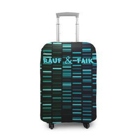 Чехол для чемодана 3D с принтом Rauf & Faik в Санкт-Петербурге, 86% полиэфир, 14% спандекс | двустороннее нанесение принта, прорези для ручек и колес | faik | rauf | азербайджан | баку | детство | мирзаевы | рауф | фаик