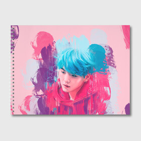 Альбом для рисования с принтом BTS (Colors) в Санкт-Петербурге, 100% бумага
 | матовая бумага, плотность 200 мг. | Тематика изображения на принте: bangtan | bangtan boys | boys | bts | color | japan | kim | rap | бтс | ким | корея | песня