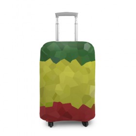 Чехол для чемодана 3D с принтом Эфиопия в Санкт-Петербурге, 86% полиэфир, 14% спандекс | двустороннее нанесение принта, прорези для ручек и колес | 420 | 4:20 | боб марли | раста | растаман | эвиопия