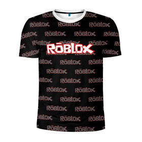 Мужская футболка 3D спортивная с принтом Roblox в Санкт-Петербурге, 100% полиэстер с улучшенными характеристиками | приталенный силуэт, круглая горловина, широкие плечи, сужается к линии бедра | Тематика изображения на принте: game | gamer | roblox | игры | логотип | роблокс