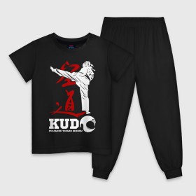 Детская пижама хлопок с принтом Kudo в Санкт-Петербурге, 100% хлопок |  брюки и футболка прямого кроя, без карманов, на брюках мягкая резинка на поясе и по низу штанин
 | Тематика изображения на принте: борьба | единоборства | кудо | спорт