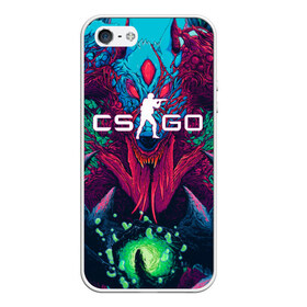 Чехол для iPhone 5/5S матовый с принтом CS-GO Hyper Beast в Санкт-Петербурге, Силикон | Область печати: задняя сторона чехла, без боковых панелей | Тематика изображения на принте: 2019 | computer game | counter strike | cs | cs go | csgo | dota | dota2 | game | howl | hyperbeast | warning | автомат | вой | го | игрок | компьютерная игра | контр страйк | контра | кс | оружие | турнир