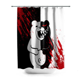 Штора 3D для ванной с принтом MONOKUMA в Санкт-Петербурге, 100% полиэстер | плотность материала — 100 г/м2. Стандартный размер — 146 см х 180 см. По верхнему краю — пластиковые люверсы для креплений. В комплекте 10 пластиковых колец | ahegao | anime | bear | blood | danganronpa | derector | despair | girls | happy | havoc | manga | monokuma | panda | red | robot | trigger | ultra | аниме | ахегао | директор | кровь | манга | медведь | монокума | панда | робот