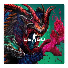 Магнитный плакат 3Х3 с принтом CS GO hyper beast skin в Санкт-Петербурге, Полимерный материал с магнитным слоем | 9 деталей размером 9*9 см | beast | counterstike | csgo | hyper | hyperbeast | m4a1s | steam | винтовка | контра | кс | ксго | шмотки