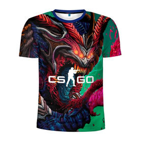 Мужская футболка 3D спортивная с принтом CS GO  hyper beast skin в Санкт-Петербурге, 100% полиэстер с улучшенными характеристиками | приталенный силуэт, круглая горловина, широкие плечи, сужается к линии бедра | beast | counterstike | csgo | hyper | hyperbeast | m4a1s | steam | винтовка | контра | кс | ксго | шмотки