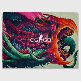 Плед 3D с принтом CS GO  hyper beast skin в Санкт-Петербурге, 100% полиэстер | закругленные углы, все края обработаны. Ткань не мнется и не растягивается | beast | counterstike | csgo | hyper | hyperbeast | m4a1s | steam | винтовка | контра | кс | ксго | шмотки