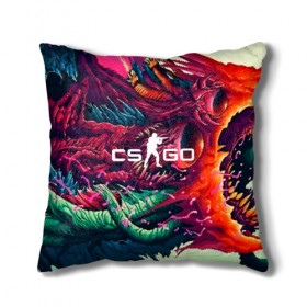 Подушка 3D с принтом CS GO hyper beast skin в Санкт-Петербурге, наволочка – 100% полиэстер, наполнитель – холлофайбер (легкий наполнитель, не вызывает аллергию). | состоит из подушки и наволочки. Наволочка на молнии, легко снимается для стирки | Тематика изображения на принте: beast | counterstike | csgo | hyper | hyperbeast | m4a1s | steam | винтовка | контра | кс | ксго | шмотки