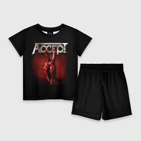 Детский костюм с шортами 3D с принтом Accept в Санкт-Петербурге,  |  | Тематика изображения на принте: accept | heavy metal | power metal | группы | метал | музыка | пауэр метал | рок | хэви метал