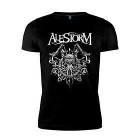 Мужская футболка премиум с принтом Alestorm в Санкт-Петербурге, 92% хлопок, 8% лайкра | приталенный силуэт, круглый вырез ворота, длина до линии бедра, короткий рукав | alestorm | metal | группы | метал | музыка | пауэр метал | рок | фолк метал | хэви метал