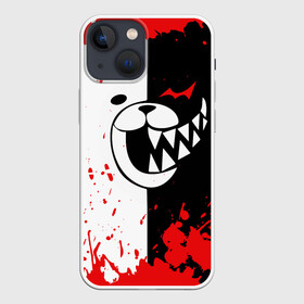 Чехол для iPhone 13 mini с принтом MONOKUMA Blood в Санкт-Петербурге,  |  | ahegao | anime | bear | blood | danganronpa | derector | despair | girls | happy | havoc | manga | monokuma | panda | red | robot | trigger | ultra | аниме | ахегао | директор | кровь | манга | медведь | монокума | панда | робот