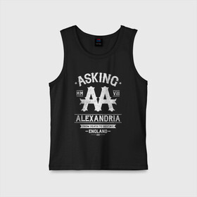 Детская майка хлопок с принтом Asking Alexandria в Санкт-Петербурге,  |  | asking alexandria | аскинг александриа | группы | метал | музыка | рок | хэви метал | электроникор