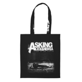 Шоппер 3D с принтом Asking Alexandria в Санкт-Петербурге, 100% полиэстер | Плотность: 200 г/м2; Размер: 34×35 см; Высота лямок: 30 см | asking alexandria | аскинг александриа | группы | метал | музыка | рок | хэви метал | электроникор