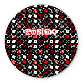 Коврик круглый с принтом Roblox в Санкт-Петербурге, резина и полиэстер | круглая форма, изображение наносится на всю лицевую часть | game | gamer | logo | roblox | игры | логотип | роблокс