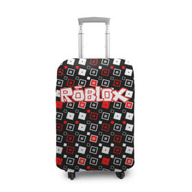 Чехол для чемодана 3D с принтом Roblox в Санкт-Петербурге, 86% полиэфир, 14% спандекс | двустороннее нанесение принта, прорези для ручек и колес | game | gamer | logo | roblox | игры | логотип | роблокс