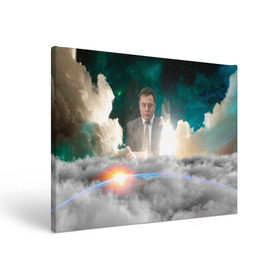Холст прямоугольный с принтом Elon Musk Thinker (Илон Маск) в Санкт-Петербурге, 100% ПВХ |  | Тематика изображения на принте: elon musk | space | space x | tesla | дым | илон маск | инопланетяне | космос | личность | мыслитель | облака | планета | ракета | спейс | тесла | философ | шаттл