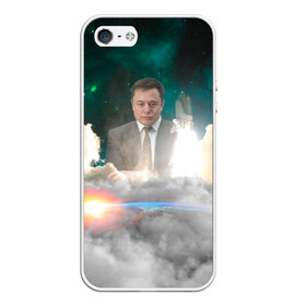 Чехол для iPhone 5/5S матовый с принтом Elon Musk Thinker (Илон Маск) в Санкт-Петербурге, Силикон | Область печати: задняя сторона чехла, без боковых панелей | elon musk | space | space x | tesla | дым | илон маск | инопланетяне | космос | личность | мыслитель | облака | планета | ракета | спейс | тесла | философ | шаттл