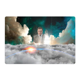 Магнитный плакат 3Х2 с принтом Elon Musk Thinker (Илон Маск) в Санкт-Петербурге, Полимерный материал с магнитным слоем | 6 деталей размером 9*9 см | elon musk | space | space x | tesla | дым | илон маск | инопланетяне | космос | личность | мыслитель | облака | планета | ракета | спейс | тесла | философ | шаттл