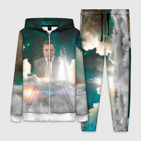 Женский костюм 3D с принтом Elon Musk Thinker (Илон Маск) в Санкт-Петербурге,  |  | elon musk | space | space x | tesla | дым | илон маск | инопланетяне | космос | личность | мыслитель | облака | планета | ракета | спейс | тесла | философ | шаттл