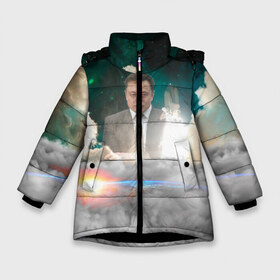 Зимняя куртка для девочек 3D с принтом Elon Musk Thinker (Илон Маск) в Санкт-Петербурге, ткань верха — 100% полиэстер; подклад — 100% полиэстер, утеплитель — 100% полиэстер. | длина ниже бедра, удлиненная спинка, воротник стойка и отстегивающийся капюшон. Есть боковые карманы с листочкой на кнопках, утяжки по низу изделия и внутренний карман на молнии. 

Предусмотрены светоотражающий принт на спинке, радужный светоотражающий элемент на пуллере молнии и на резинке для утяжки. | elon musk | space | space x | tesla | дым | илон маск | инопланетяне | космос | личность | мыслитель | облака | планета | ракета | спейс | тесла | философ | шаттл