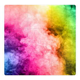 Магнитный плакат 3Х3 с принтом Радужный дым в Санкт-Петербурге, Полимерный материал с магнитным слоем | 9 деталей размером 9*9 см | Тематика изображения на принте: holi | праздник красок | радуга | радужный дым | холи | цвета радуги | яркий