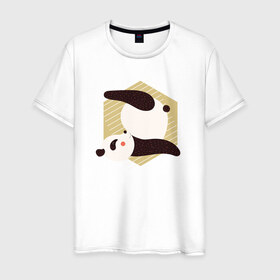 Мужская футболка хлопок с принтом Панда Йога в Санкт-Петербурге, 100% хлопок | прямой крой, круглый вырез горловины, длина до линии бедер, слегка спущенное плечо. | panda | yoga | йога | панда | панды | фитнес