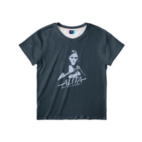 Детская футболка 3D с принтом Alita: Battle Angel в Санкт-Петербурге, 100% гипоаллергенный полиэфир | прямой крой, круглый вырез горловины, длина до линии бедер, чуть спущенное плечо, ткань немного тянется | 