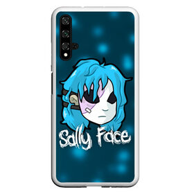 Чехол для Honor 20 с принтом Sally Face в Санкт-Петербурге, Силикон | Область печати: задняя сторона чехла, без боковых панелей | blue | face | fisher | game | games | gizmo | hair | larry | mask | sally | волосы | гизмо | голубые | игра | игры | ларри | маска | протез | сали | салли | синие | синий | триллер | ужасы | фейс | фишер | фэйс | хоррор