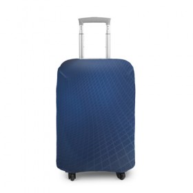 Чехол для чемодана 3D с принтом Сеть в Санкт-Петербурге, 86% полиэфир, 14% спандекс | двустороннее нанесение принта, прорези для ручек и колес | blue | net | web | квадраты | клетка | паутина | сетка | сеть | синий