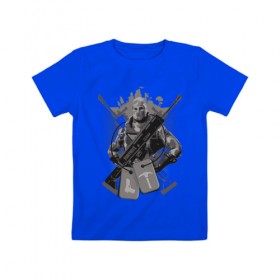 Детская футболка хлопок с принтом Warrior в Санкт-Петербурге, 100% хлопок | круглый вырез горловины, полуприлегающий силуэт, длина до линии бедер | 