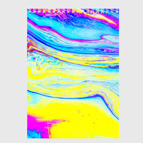 Скетчбук с принтом Разводы красок в Санкт-Петербурге, 100% бумага
 | 48 листов, плотность листов — 100 г/м2, плотность картонной обложки — 250 г/м2. Листы скреплены сверху удобной пружинной спиралью | Тематика изображения на принте: abstraction | watercolor | абстракция красок | брызги красок | живопись | краска | потертость красок | размытые краски | текстуры | яркие | яркие краски