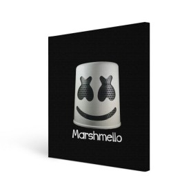 Холст квадратный с принтом Marshmello в Санкт-Петербурге, 100% ПВХ |  | marshmello | диджей | клуб | клубная музыка | маршмеллоу | маршмэлло | маршмэллоу | музыка | электронная