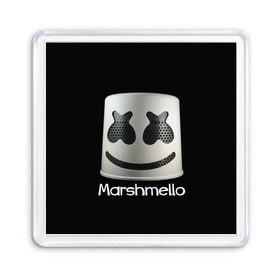 Магнит 55*55 с принтом Marshmello в Санкт-Петербурге, Пластик | Размер: 65*65 мм; Размер печати: 55*55 мм | marshmello | диджей | клуб | клубная музыка | маршмеллоу | маршмэлло | маршмэллоу | музыка | электронная