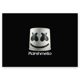 Поздравительная открытка с принтом Marshmello в Санкт-Петербурге, 100% бумага | плотность бумаги 280 г/м2, матовая, на обратной стороне линовка и место для марки
 | marshmello | диджей | клуб | клубная музыка | маршмеллоу | маршмэлло | маршмэллоу | музыка | электронная
