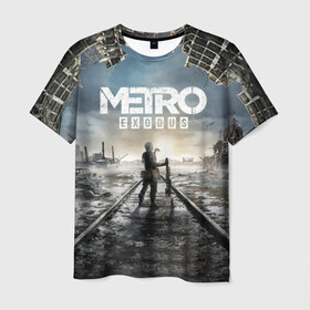 Мужская футболка 3D с принтом Metro в Санкт-Петербурге, 100% полиэфир | прямой крой, круглый вырез горловины, длина до линии бедер | Тематика изображения на принте: exodus | metro | stalker | артем | исход | метро | сталкер | эксодус