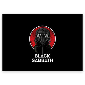 Поздравительная открытка с принтом Black Sabbath в Санкт-Петербурге, 100% бумага | плотность бумаги 280 г/м2, матовая, на обратной стороне линовка и место для марки
 | Тематика изображения на принте: black sabbath | hard rock | heavy metal | блэк сабат | группы | метал | музыка | оззи осборн | рок | хард рок | хэви метал