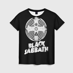 Женская футболка 3D с принтом Black Sabbath в Санкт-Петербурге, 100% полиэфир ( синтетическое хлопкоподобное полотно) | прямой крой, круглый вырез горловины, длина до линии бедер | black sabbath | hard rock | heavy metal | блэк сабат | группы | метал | музыка | оззи осборн | рок | хард рок | хэви метал