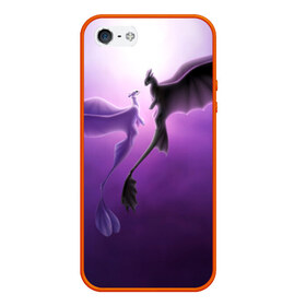 Чехол для iPhone 5/5S матовый с принтом как приручить дракона в Санкт-Петербурге, Силикон | Область печати: задняя сторона чехла, без боковых панелей | light fury | night fury | беззубик | дракон | как приручить дракона | ночная фурия