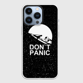 Чехол для iPhone 13 Pro с принтом DON T PANIC в Санкт-Петербурге,  |  | Тематика изображения на принте: don t panic | elon mask | galaxy | nasa | space x | stars | галактика | звезды | знаменитости | илон маск | космос | не паникуйте
