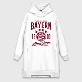 Платье-худи хлопок с принтом Бавария в Санкт-Петербурге,  |  | bayern | fc bayern munchen | fcb | бавария | бундеслига | германия | мюнхенская бавария | форма | футбол | футболист | футбольная | футбольный клуб | футбольный клуб бавария мюнхен