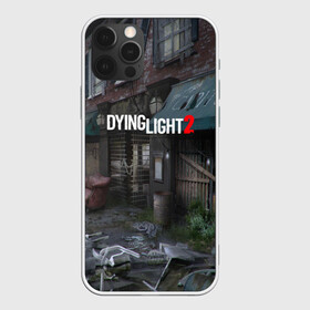 Чехол для iPhone 12 Pro с принтом DyingLight2 в Санкт-Петербурге, силикон | область печати: задняя сторона чехла, без боковых панелей | Тематика изображения на принте: baggie | dying light | game | good night good luck | survival horror | techland | the following | zombie | багги | зараженные | зомби | игры